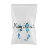 Maxbell 1 Pair Knee High Compression Socks Running Sport Stcok Ankle White Blue L-XL