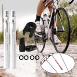 Maxbell Presta Value Extender Values Extension with Core & Adaptor 2pcs Silver 60mm