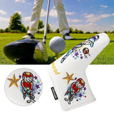 Maxbell Golf Putter Cover Mallet HeadCovers Guard Blade Club Protector Style 2 White