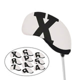 Maxbell 10Pcs Golf Club Headcover Iron Head Cover 4,5,6,7,8,9,A,x,P,S  White