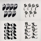 Maxbell 10Pcs Golf Club Headcover Iron Head Cover 4,5,6,7,8,9,A,x,P,S  White