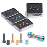 Maxbell Titanium Alloy Bike Stem Bolts Nut Kits Bicycle Screw Bolts Bike Carbon Stem Golden