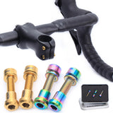 Maxbell Titanium Alloy Bike Stem Bolts Nut Kits Bicycle Screw Bolts Bike Carbon Stem Golden