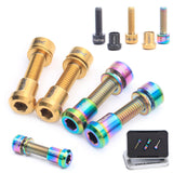 Maxbell Titanium Alloy Bike Stem Bolts Nut Kits Bicycle Screw Bolts Bike Carbon Stem Golden