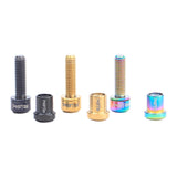 Maxbell Titanium Alloy Bike Stem Bolts Nut Kits Bicycle Screw Bolts Bike Carbon Stem Golden