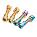 Maxbell Titanium Alloy Bike Stem Bolts Nut Kits Bicycle Screw Bolts Bike Carbon Stem Golden