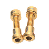Maxbell Titanium Alloy Bike Stem Bolts Nut Kits Bicycle Screw Bolts Bike Carbon Stem Golden