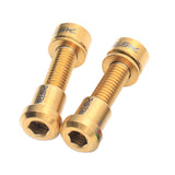 Maxbell Titanium Alloy Bike Stem Bolts Nut Kits Bicycle Screw Bolts Bike Carbon Stem Golden