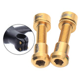 Maxbell Titanium Alloy Bike Stem Bolts Nut Kits Bicycle Screw Bolts Bike Carbon Stem Golden