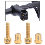 Maxbell Titanium Alloy Bike Stem Bolts Nut Kits Bicycle Screw Bolts Bike Carbon Stem Golden