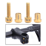 Maxbell Titanium Alloy Bike Stem Bolts Nut Kits Bicycle Screw Bolts Bike Carbon Stem Golden