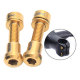 Maxbell Titanium Alloy Bike Stem Bolts Nut Kits Bicycle Screw Bolts Bike Carbon Stem Golden