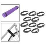Maxbell 10Pcs Bike Wheel Stabilizer Straps Yoga Mat Secure Tie Down Belts 1.6x45cm