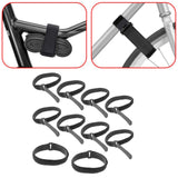 Maxbell 10Pcs Bike Wheel Stabilizer Straps Yoga Mat Secure Tie Down Belts 1.6x45cm