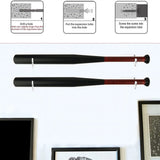 Maxbell Acrylic Baseball Bat wall mount hanger Rack, to display case transparent