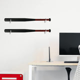 Maxbell Acrylic Baseball Bat wall mount hanger Rack, to display case transparent