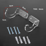 Maxbell Acrylic Baseball Bat wall mount hanger Rack, to display case transparent