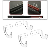 Maxbell Acrylic Baseball Bat wall mount hanger Rack, to display case transparent