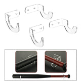 Maxbell Acrylic Baseball Bat wall mount hanger Rack, to display case transparent