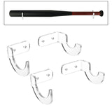 Maxbell Acrylic Baseball Bat wall mount hanger Rack, to display case transparent