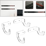 Maxbell Acrylic Baseball Bat wall mount hanger Rack, to display case transparent