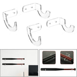 Maxbell Acrylic Baseball Bat wall mount hanger Rack, to display case transparent