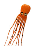 Maxbell 8M Frameless Flying Octopu Kite with 30m String Long Tail for Kids Orange