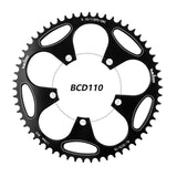 Maxbell 110BCD Bike Narrow Wide Chainring 50-60T for Sprocket Crankset Black 50T