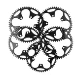 Maxbell 110BCD Bike Narrow Wide Chainring 50-60T for Sprocket Crankset Black 50T