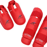 Maxbell Shin Instep Protectors Leg Protector Foot Protector Taekwondo Boxing XL Red