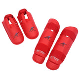 Maxbell Shin Instep Protectors Leg Protector Foot Protector Taekwondo Boxing XL Red