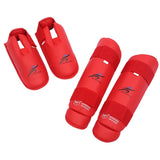 Maxbell Shin Instep Protectors Leg Protector Foot Protector Taekwondo Boxing XL Red