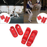 Maxbell Shin Instep Protectors Leg Protector Foot Protector Taekwondo Boxing XL Red