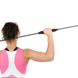 Maxbell High Elastic Fitness Bar Training Muscle Exercise Stick Black Not Detachable