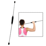 Maxbell High Elastic Fitness Bar Training Muscle Exercise Stick Black Not Detachable