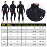 Maxbell 3mm Neoprene Wetsuit Hooded Diving Suit for Snorkeling Scuba Swim Fishing L