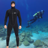 Maxbell 3mm Neoprene Wetsuit Hooded Diving Suit for Snorkeling Scuba Swim Fishing L