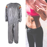 Maxbell Fitness Sauna Suit Women Men Quick Sweat Sweat Suit for Exercise XXL Silver