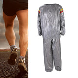Maxbell Fitness Sauna Suit Women Men Quick Sweat Sweat Suit for Exercise XXL Silver