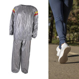 Maxbell Fitness Sauna Suit Women Men Quick Sweat Sweat Suit for Exercise XXL Silver