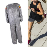 Maxbell Fitness Sauna Suit Women Men Quick Sweat Sweat Suit for Exercise XXL Silver