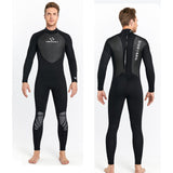 Maxbell Men Women's Full Wetsuits 3mm Surf One Piece Free Dive  Men Black L