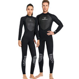 Maxbell Men Women's Full Wetsuits 3mm Surf One Piece Free Dive  Men Black L