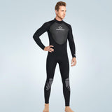 Maxbell Men Women's Full Wetsuits 3mm Surf One Piece Free Dive  Men Black L