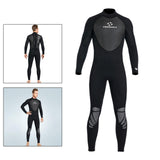 Maxbell Men Women's Full Wetsuits 3mm Surf One Piece Free Dive  Men Black L
