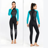 Maxbell Men Women's Full Wetsuits 3mm Surf One Piece Free Dive  Women Green L