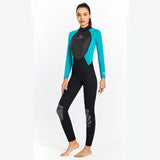 Maxbell Men Women's Full Wetsuits 3mm Surf One Piece Free Dive  Women Green L
