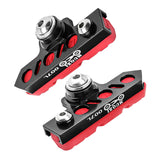 Maxbell 1 Pair Durable Brake Blocks Shoes Drawer Type Bicycle Brake Pads Black Red