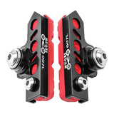 Maxbell 1 Pair Durable Brake Blocks Shoes Drawer Type Bicycle Brake Pads Black Red