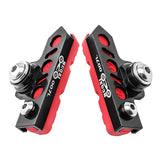 Maxbell 1 Pair Durable Brake Blocks Shoes Drawer Type Bicycle Brake Pads Black Red